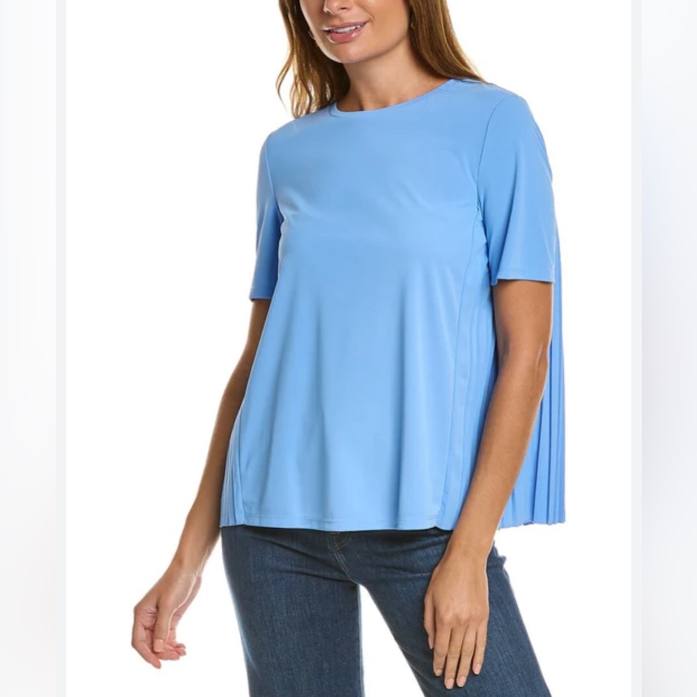 MaxMara Fatuo Pleated Top in Blue Sz Sm